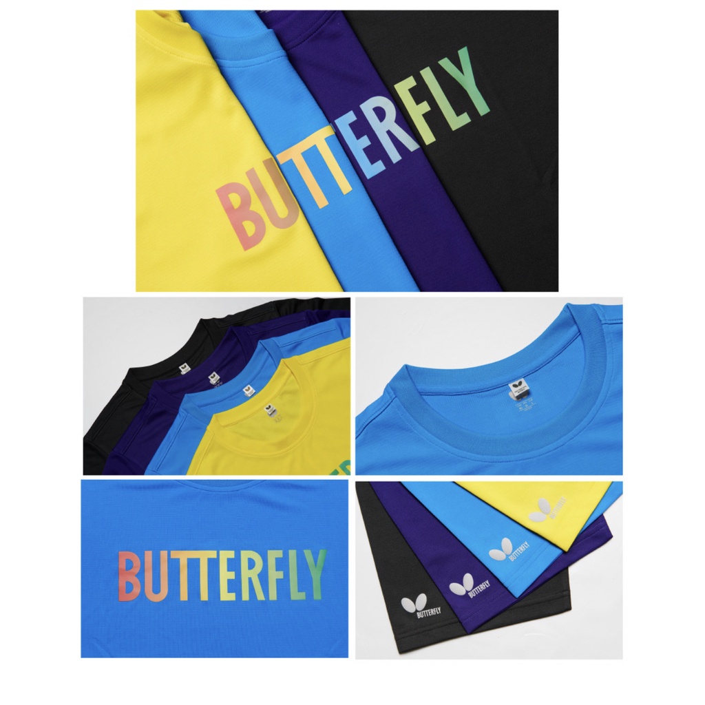 Áo Thun Tay Ngắn Đồng Phục Chơi Bóng Bàn Bằng Vải cotton In Họa Tiết Bướm / Bướm Phong Cách Thời Trang Mới Dành Cho Nam Và Nữ 827