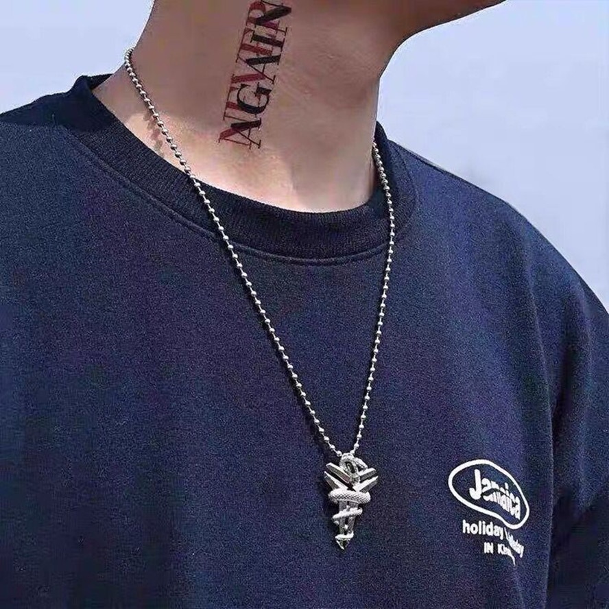Dây Chuyền Mặt Hình Thánh Giá Phong Cách Hiphop Bóng Rổ kobe black mamba viper Dễ Phối Đồ Cho Nam Và Nữ
