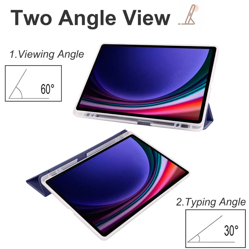 Pu Bao Da Máy Tính Bảng Nắp Gập Chống Sốc Cho samsung galaxy tab s9+ sm-Px810 x816 s9 plus s8+ x800 x806 s7+ t970 t976 s7 fe t733 Giá Đỡ case cover