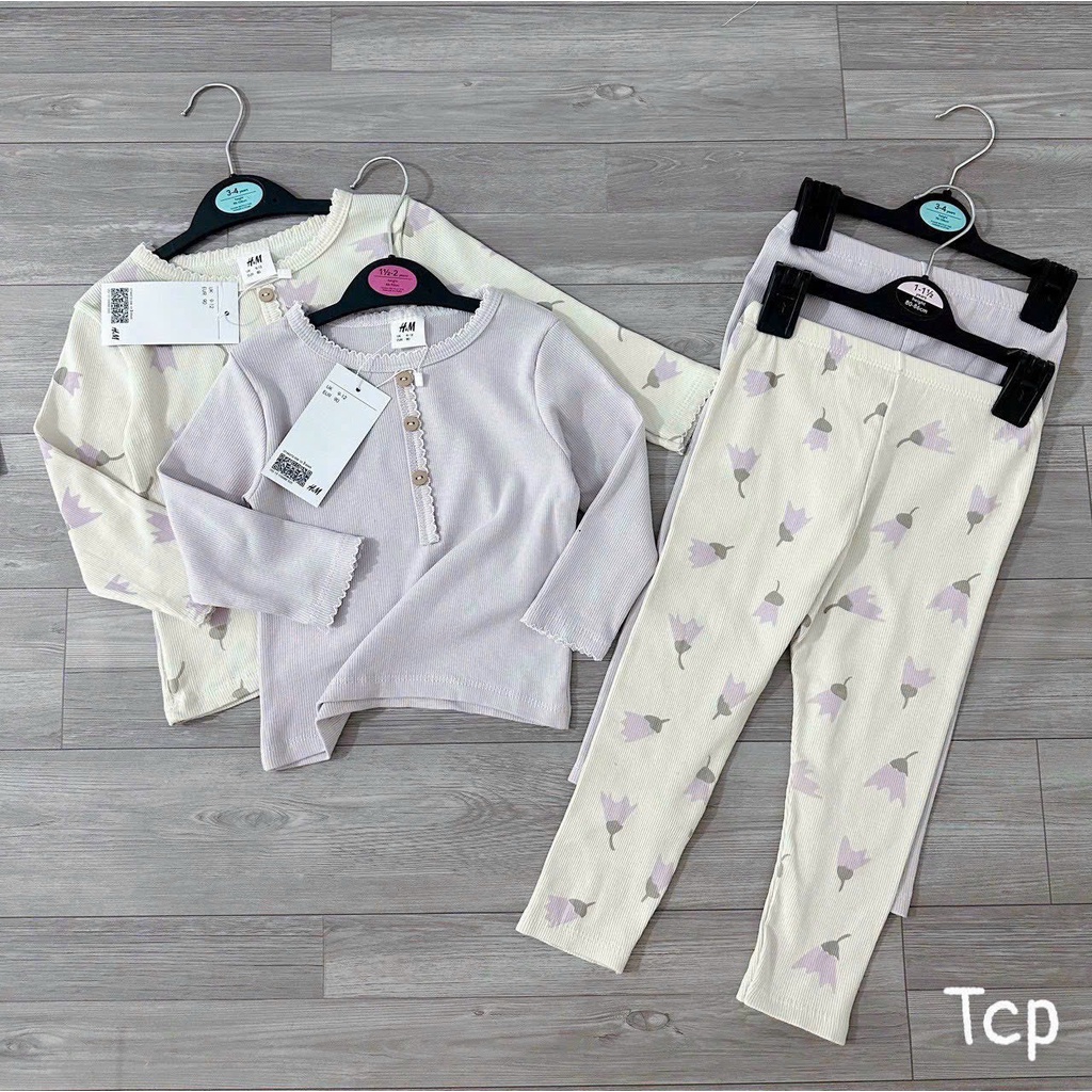 ✨MALINHKID✨CB040- Combo 2 bộ viền thêu trắng tím trẻ em VNxK
