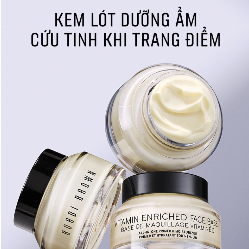 Kem Lót Bobbi Brown Vitamin Enriched Face Base Dưỡng Ẩm, Dưỡng Trắng Da, Mịn Da, Bee Skincare .