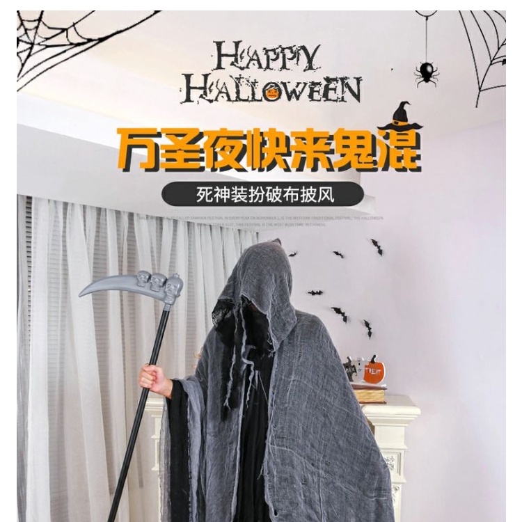 Áo Choàng Hóa Trang halloween Nhân Vật Bộ Xương Quỷ Kinh Dị