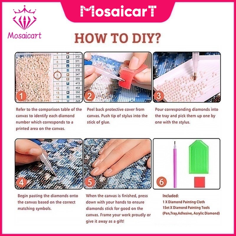 Ma Bộ Tranh Đính Đá 5d Họa Tiết Thủy Thủ Mặt Trăng Độc Đáo Kích Thước 30X40Cm / 40x50cm / 50x60cm