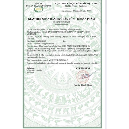 Siro Ăn Ngon Baby Plus Chính Hãng - GiúpBé Tăng ĐềKháng, Hết Biếng Ăn,Tăng Cân TựNhiên