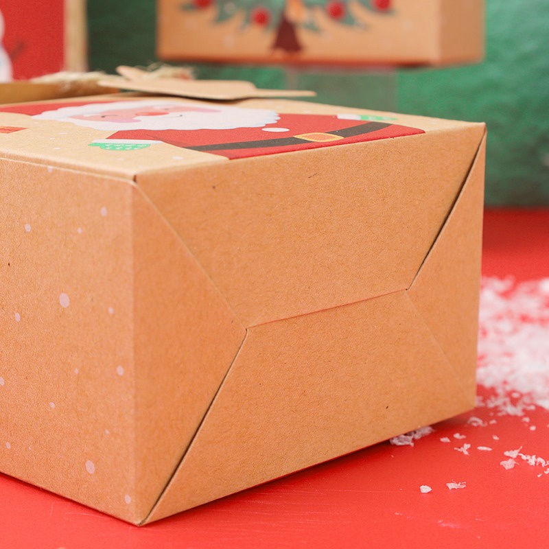 Túi Giấy kraft Đựng Quà Giáng Sinh / Năm Mới Hình Ông Già Noel / Người Tuyết Kèm Thẻ Giấy