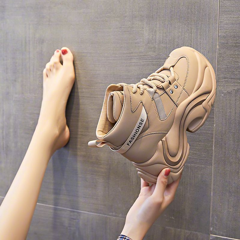 Giày Sneaker Cổ Cao Đế Dày Siêu Nhẹ Thời Trang Mùa Thu 2023 Phong Cách Mới Cho Nữ