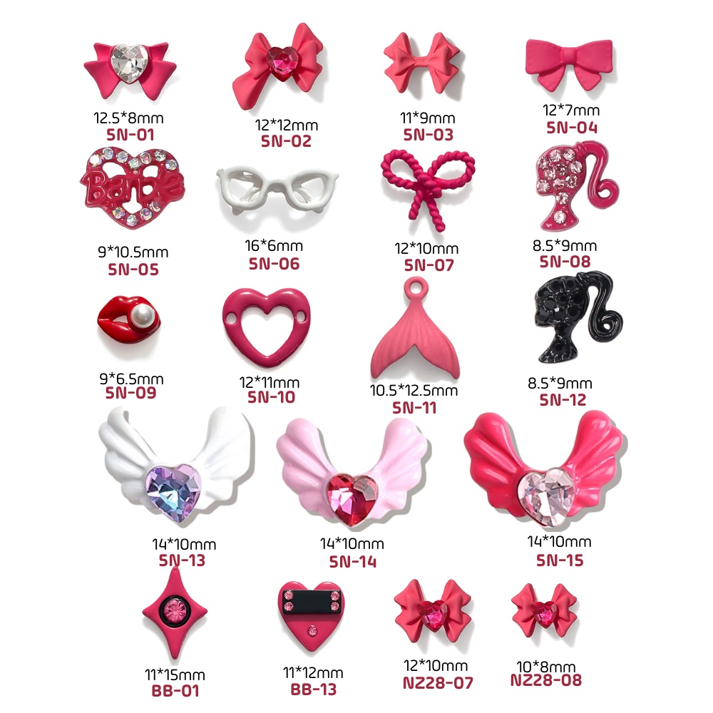 Charm Barbie Girl Hồng Neon Mới 2023 | Trang Trí Móng Tay BB