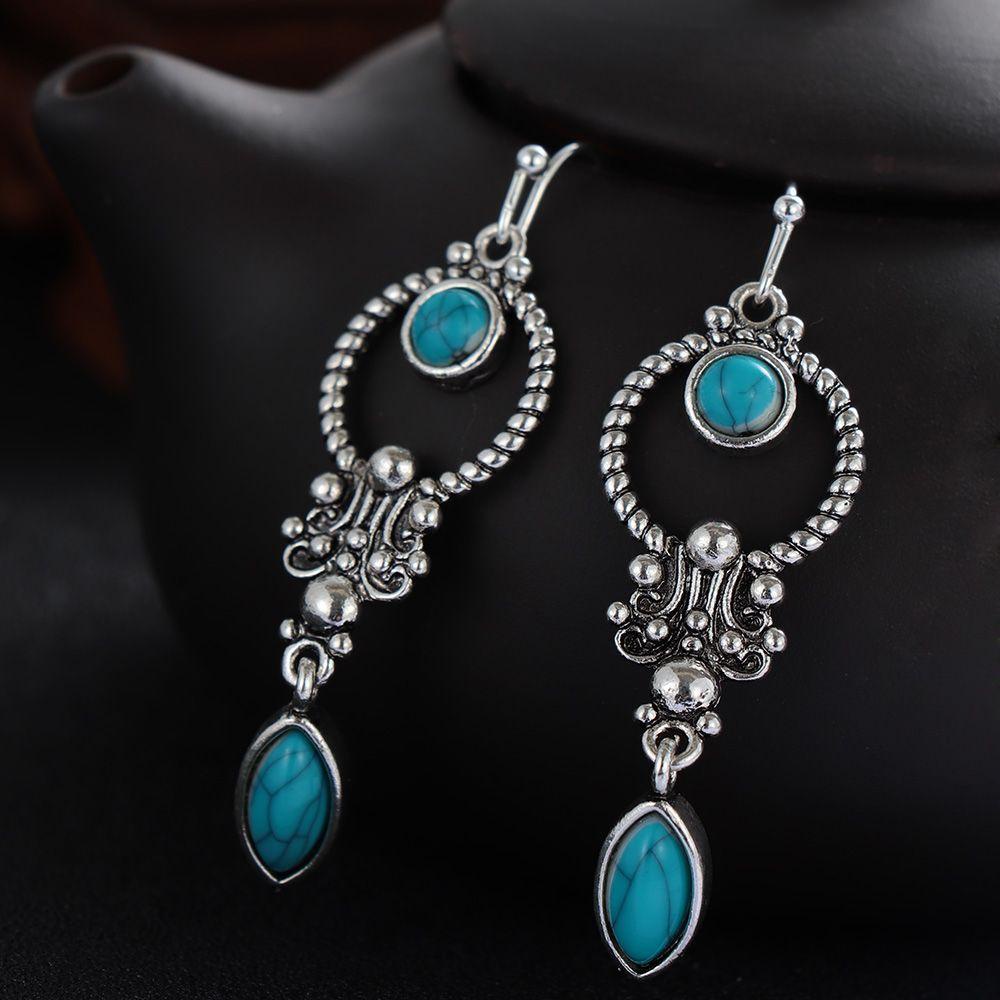 Bông Tai Mạ Bạc Hình Hoa Lá Phong Cách Retro