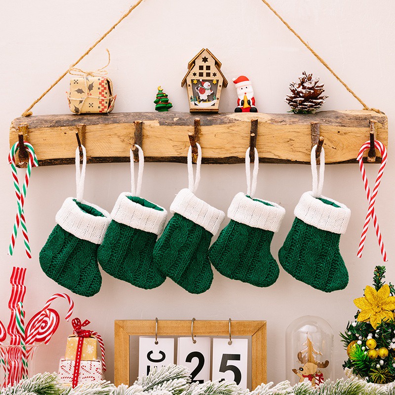 Tất Len mini Trang Trí Cây Thông Noel