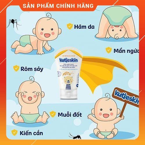 KUTIESKIN Kem bôi da tự nhiên chăm sóc làn da bé, Kem chàm sữa