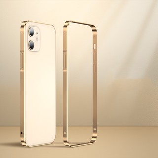 Ốp Điện Thoại Siêu Mỏng Khung Kim Loại Mạ Vàng Hình Cá Ngựa Tản Nhiệt Cho iphone 13 pro max 14 12