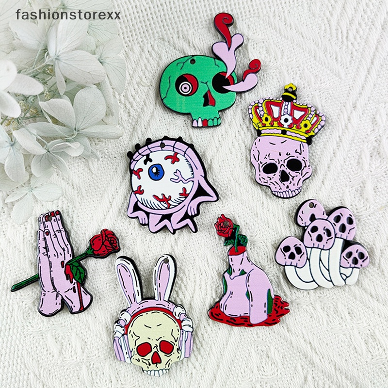 Móc Khóa Hình Đầu Lâu / Đầu Lâu / Thỏ / Cây Nấm Thời Trang halloween Vui Nhộn vvn