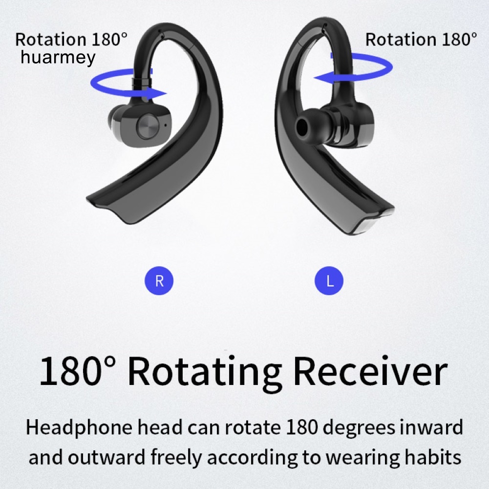 Tai Nghe huarmey 1pc bluetooth Không Dây 50 Móc Vành Tai Phong Cách Doanh Nhân