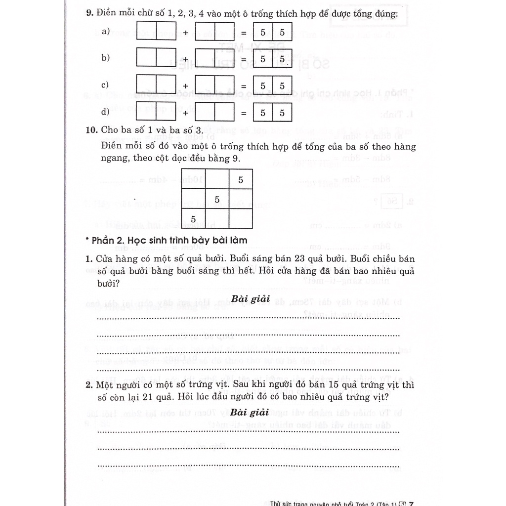 Sách - Thử sức trạng nguyên nhỏ tuổi Toán 2 - Đỗ Trung Hiệu