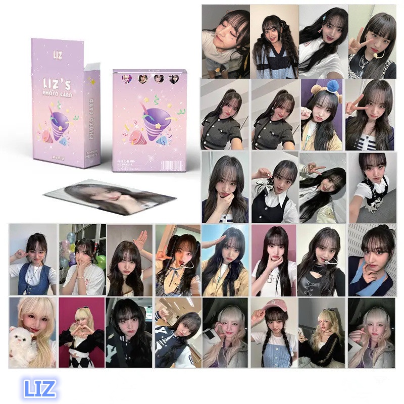 IVE Laser Card Set 50 Tấm Thẻ Ảnh WONYOUNG Leeseo YuJin LOMO Card Hình Nhóm Nhạc