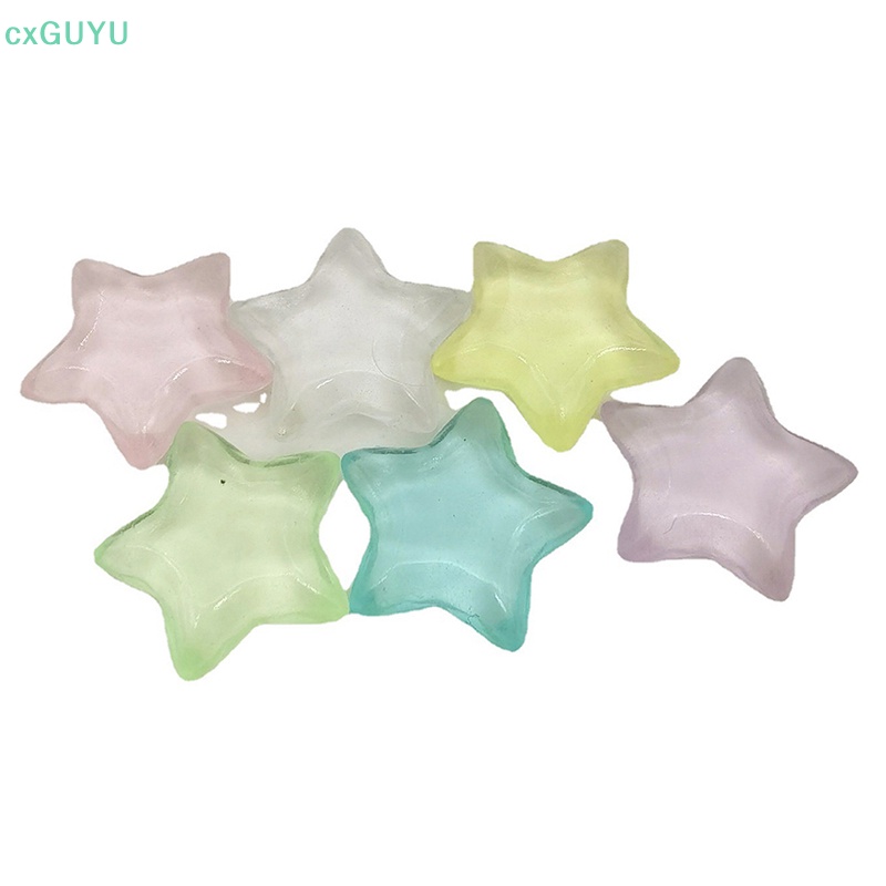 Set 10 Mô Hình Ngôi Sao Dạ Quang mini Bằng Nhựa resin Trang Trí Tiểu Cảnh