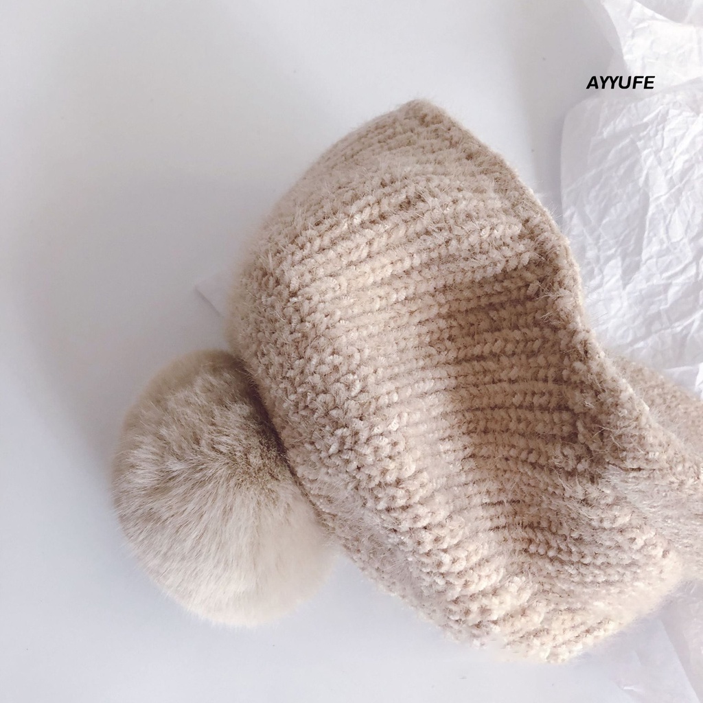Ayyufe Mũ Lưỡi Trai Dệt Kim Màu Trơn Đính Bóng Lông Thời Trang Thu Đông Cho Bé