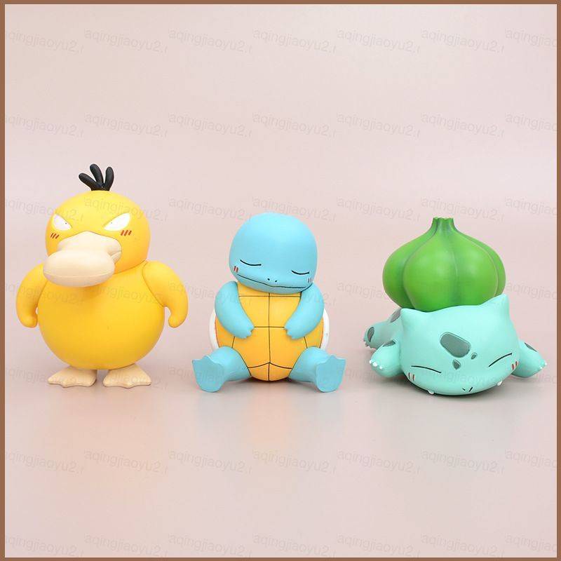 Hqy2 Mô Hình Đồ Chơi Nhân Vật pokemon Sleep squirtle bulbasaur Giận Dữ Sưu Tầm Đồ Chơi Sưu Tầm my2