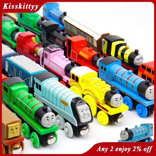 Kisskitty Bộ Đồ Chơi Đường Ray Xe Lửa thomas and friends Bằng Hợp Kim Gỗ Có Nam Châm Dễ Thương
