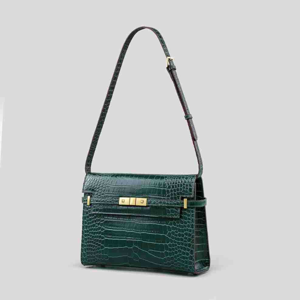 Túi Đeo Vai kelly Da Cá Sấu Thật Thời Trang kelly baguette