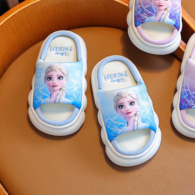 DISNEY Suge Dép Sandal Chống Trượt Họa Tiết Hoạt Hình frozen Xinh Xắn Dành Cho Bé