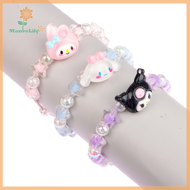 Lily cinnamoroll kuromi my melody Vòng Tay Pha Lê Dễ Thương Làm Quà Tặng Sinh Nhật Cho Bạn Gái