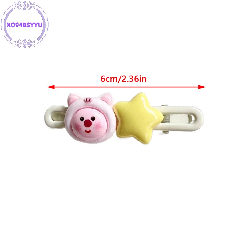 Xo94bsyu 1 Kẹp Tóc Mái Hình Ngôi Sao / Quả Dâu / Vịt Ngọt Ngào Dễ Thương Cho Nữ vn