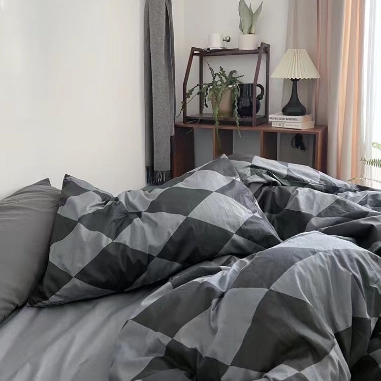 Đen Vỏ Gối Đơn / Đôi Họa Tiết Sọc Caro Trắng Đen Đơn Giản Trang Trí Phòng Ngủ