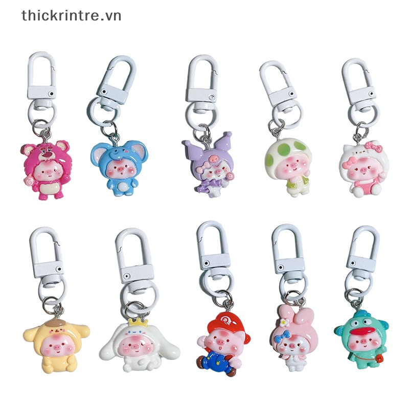 Th Móc Khóa Hình Búp Bê kuromi cinnamoroll melody Hoạt Hình Dễ Thương Trang Trí Ba Lô / Túi Xe Hơi vn