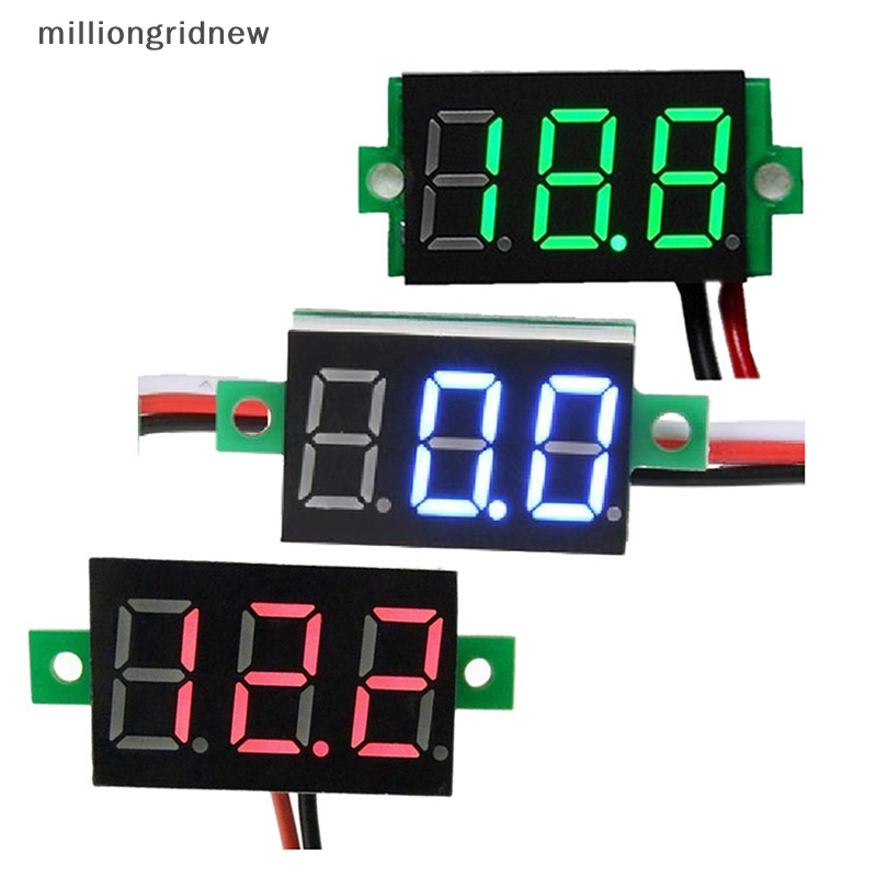 Vôn Kế Kỹ Thuật Số Màn Hình led Xanh Lá / Đỏ mini 0.36 inch dc4.5v-30v Chuyên Dụng Cho Xe Mô Tô