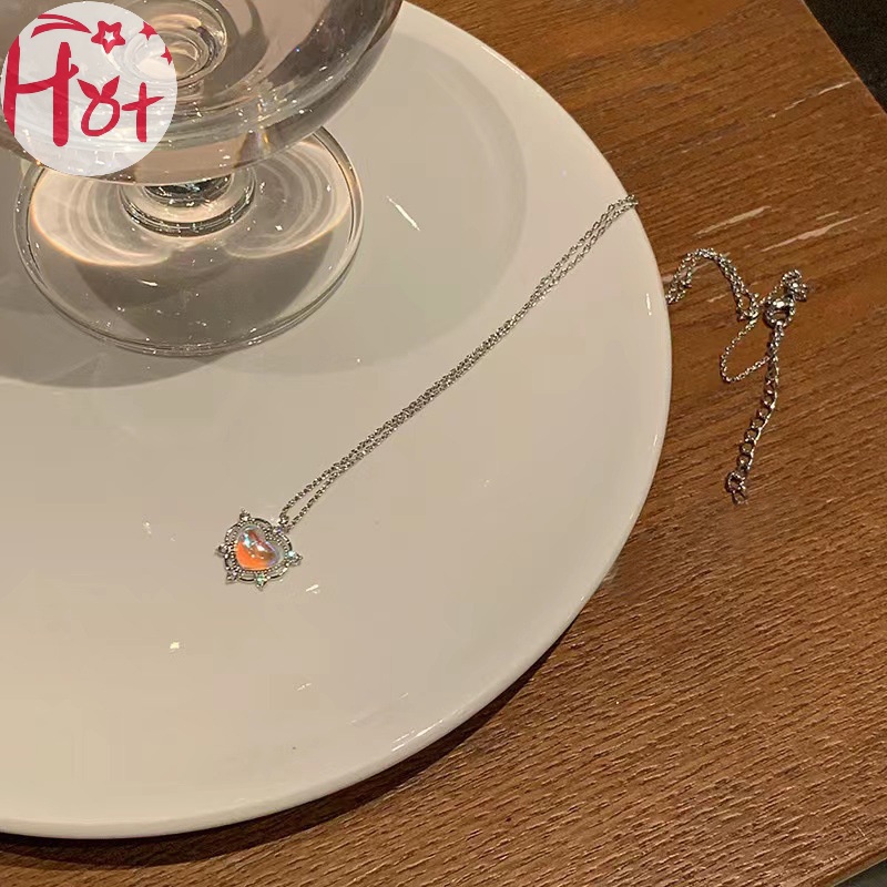 Jr Vòng cổ choker Mặt Trái Tim Đính Đá Phong Cách vintage Cho Nữ vn