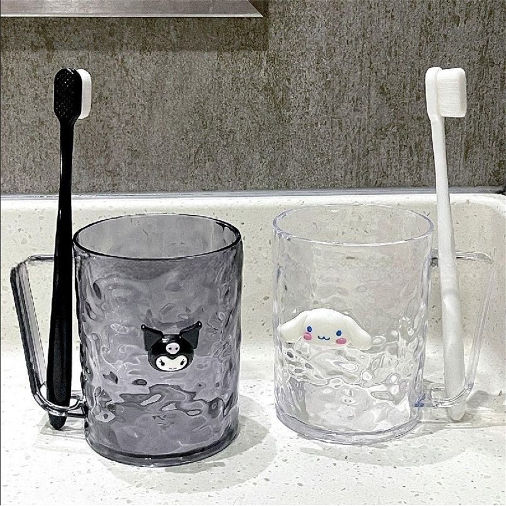 Sanrio Đơn Giản Rửa Cốc Di Động Cô Gái Cinnamoroll Kuromi Nước Súc Miệng Cốc Phòng Tắm Cặp Đôi Bàn Chải Đánh Răng Ly Phụ Kiện Phòng Tắm