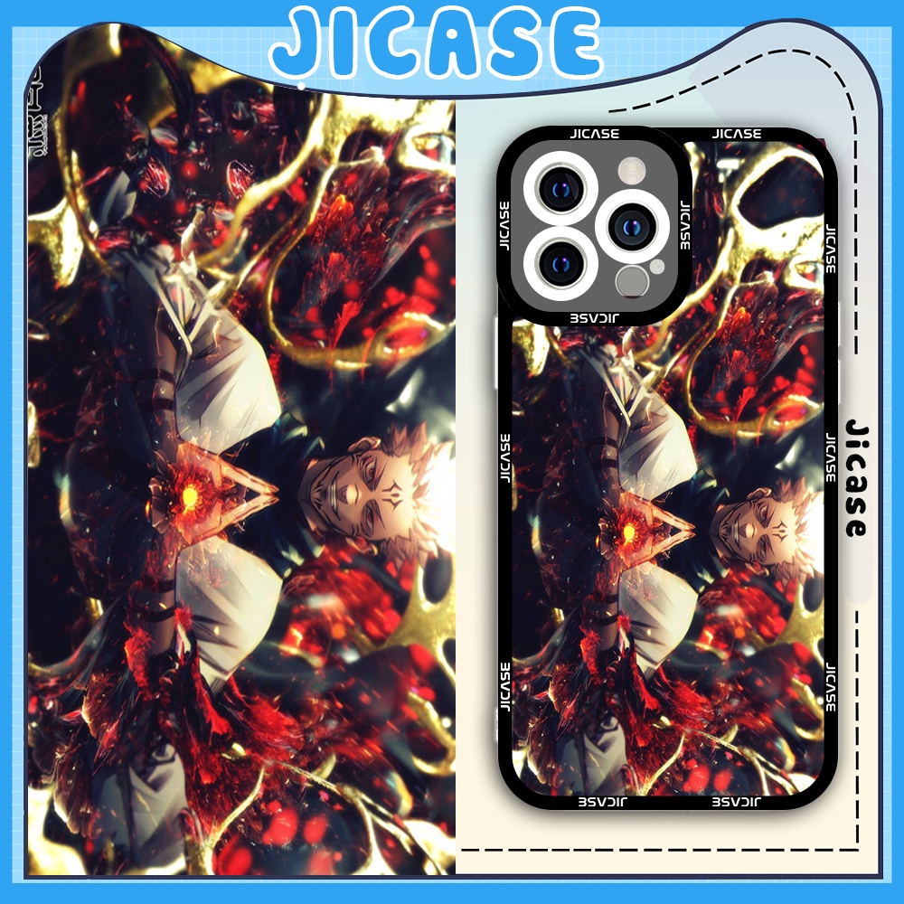 Ốp lưng iphone cạnh vuông Jicase Jujutsu Kaisen Anime Manga Gojo Satoru Yuji Ryomen Sukuna Fushiguro
