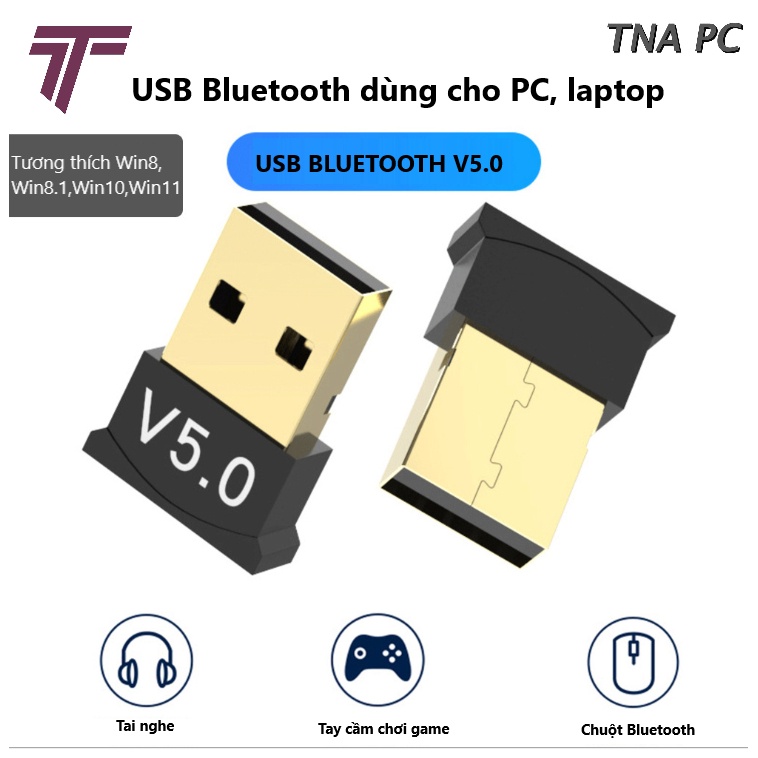 Usb bluetooth V5.0 dùng cho các máy tính, laptop không có bluetooth