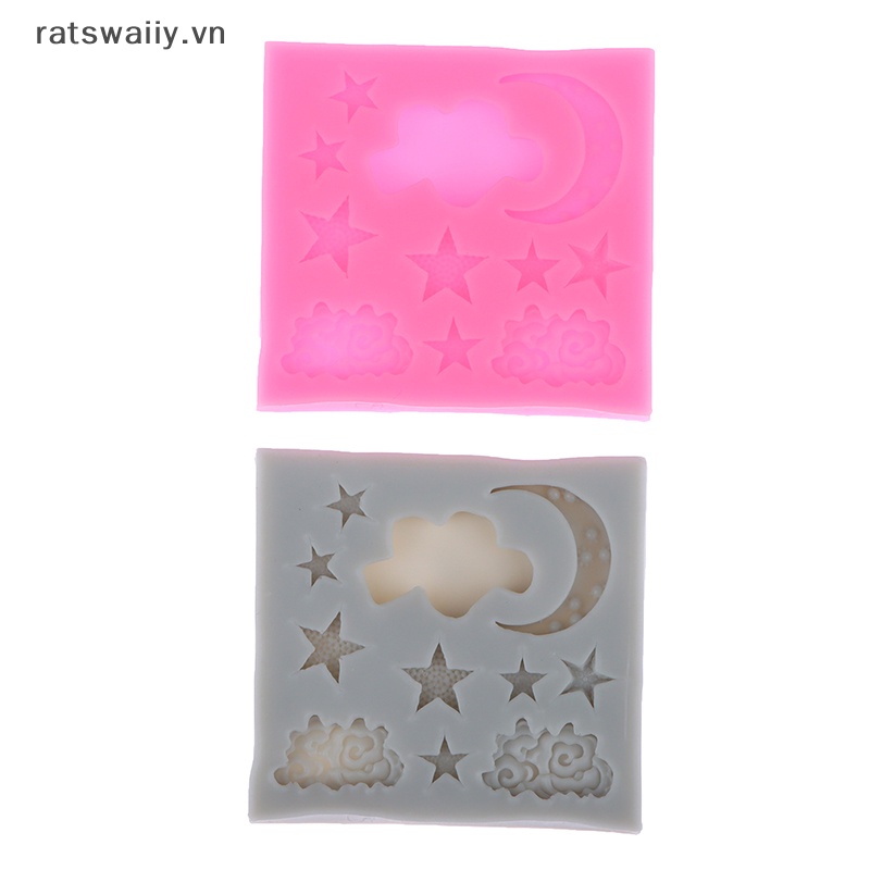 1 Khuôn Silicon Làm Bánh Hình Đám Mây / Ngôi Sao / Đám Mây / Mặt Trăng Trang Trí Bánh Kem diy vn