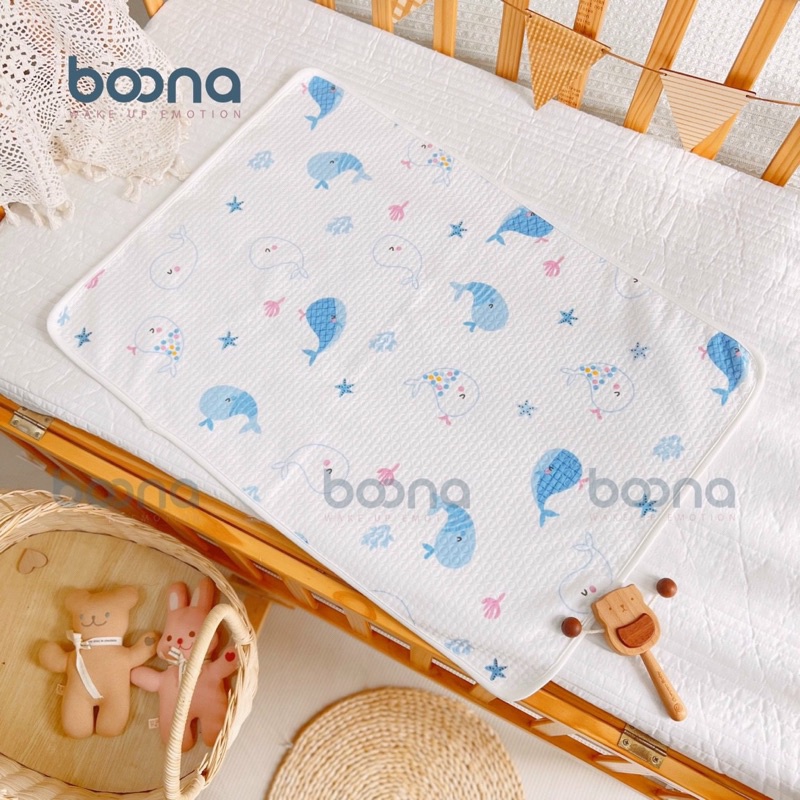 Tấm Lót Chống Thấm  BOONA  Bề Mặt Organic Siêu Mềm Mịn Và Thoáng Khí Lót Chống Thấm