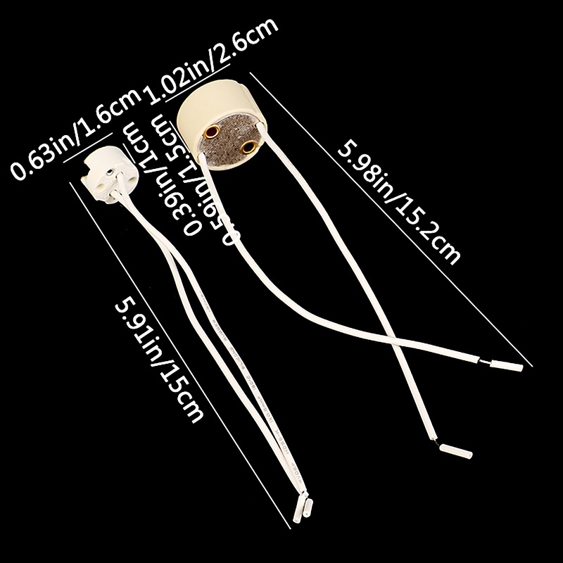 Set 5 Đuôi Đèn gu5.3 gu10 12v - 250v Chất Lượng Cao