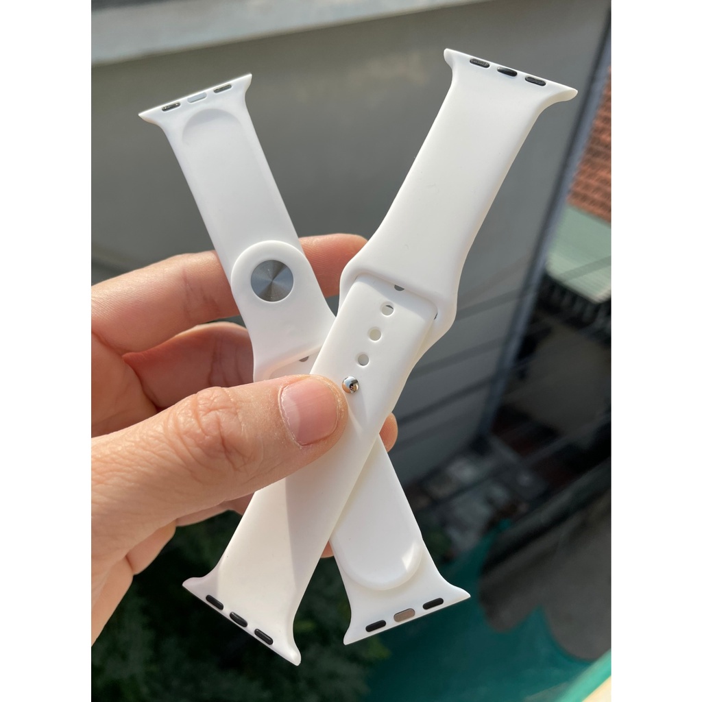 Dây Đồng Hồ Thông Minh Silicon Mềm, Loại Dày Cho Apple Watch Ultra, SE, Series 1 2 3 4 5 6 7 8 Size 42mm 44mm 45mm 49mm