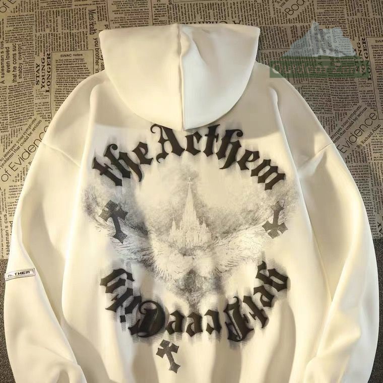 Áo hoodie Mỏng Dáng Rộng Phong Cách vintage Âu Mỹ Thời Trang Cho Nam Nữ