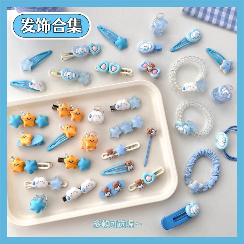 Kẹp Tóc Hình Ngôi Sao / Chú Gấu / Chú Chó Dễ Thương Thời Trang Cho Bé Gái