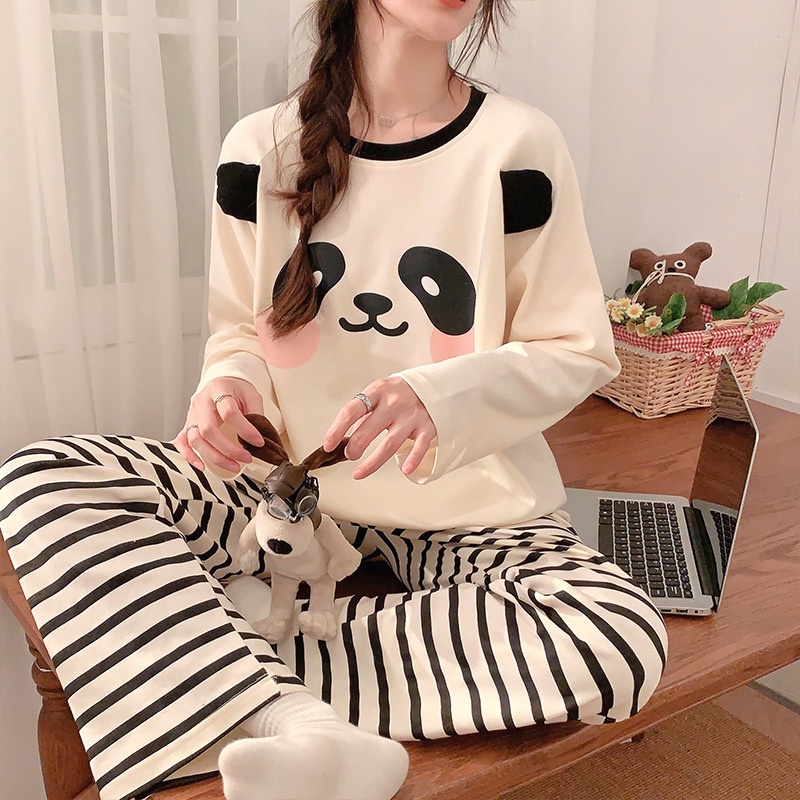 Bộ Đồ Ngủ cotton Tay Dài Phong Cách Mới 2023