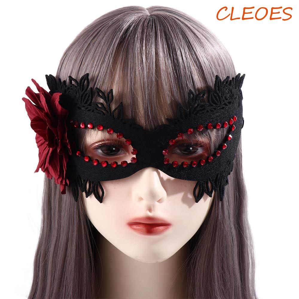 Cleoes Mặt nạ nửa mặt cá tính dành cho nữ Nam hóa trang Đồ dùng dự tiệc Carnival Trang phục Đạo cụ Prom Đồ dùng dự tiệc Phantom Dancer Mặt nạ mặt nạ hóa trang hoa