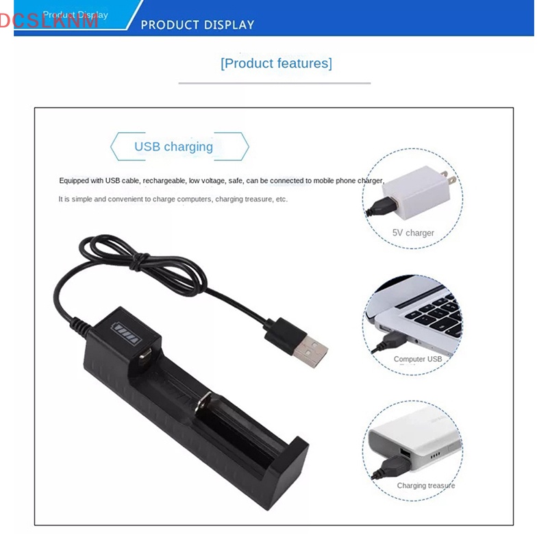 Cục Sạc Nhanh li-ion 1 Khe Cắm Sạc Nhanh An Toàn 18650