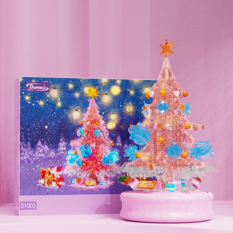 Bộ Đồ Chơi Lắp Ráp Cây Thông Noel Bằng Pha Lê Có Nhạc Dành Cho Trẻ Em