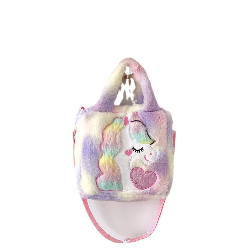 Mới Túi Đeo Vai Cỡ Lớn Thêu Họa Tiết Hoạt Hình Kỳ Lân Dễ Thương Thời Trang Cho Nữ