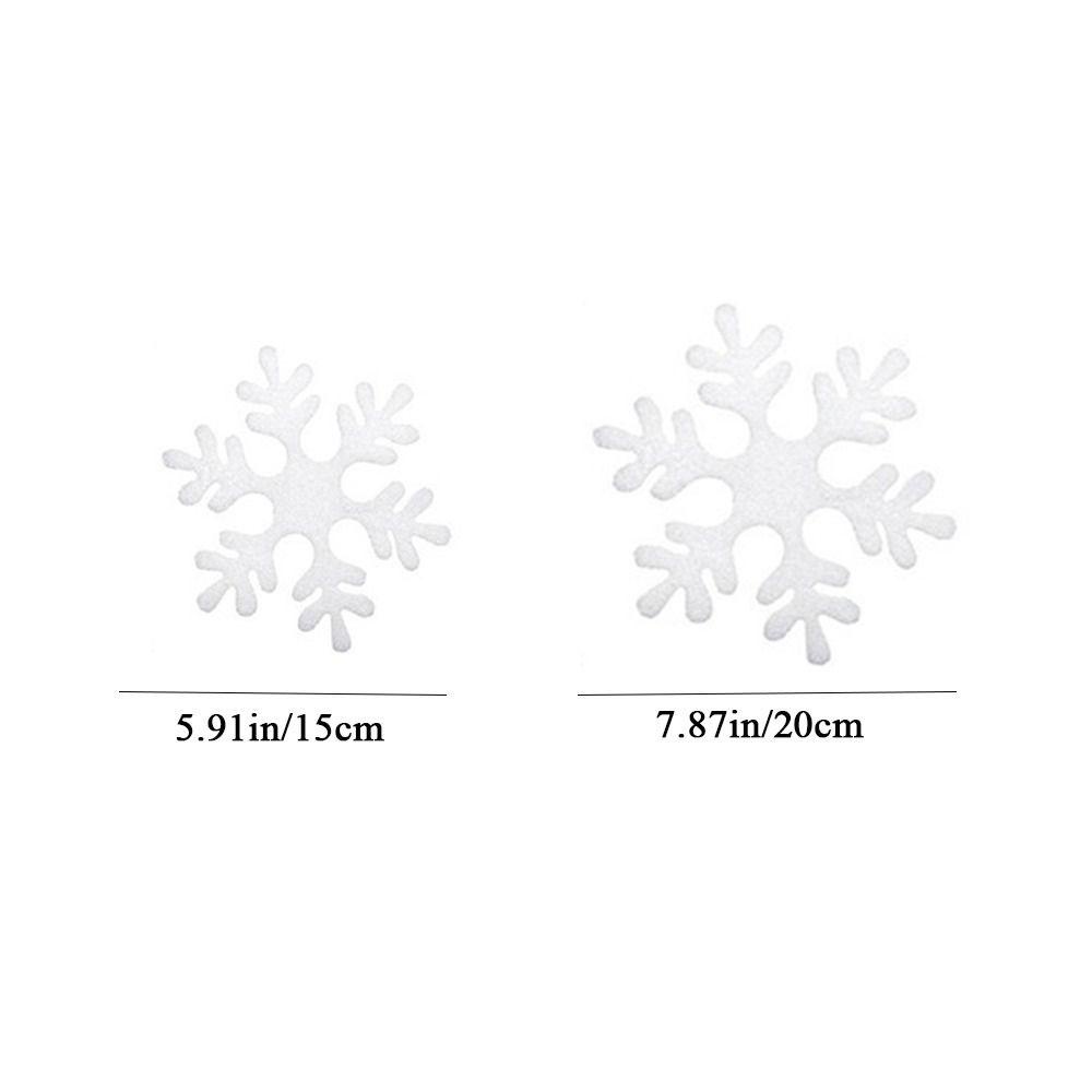 Malcolm Set 6 Bông Tuyết Giả Bằng Xốp Màu Trắng Sáng Tạo Treo Trang Trí Cây Thông Noel