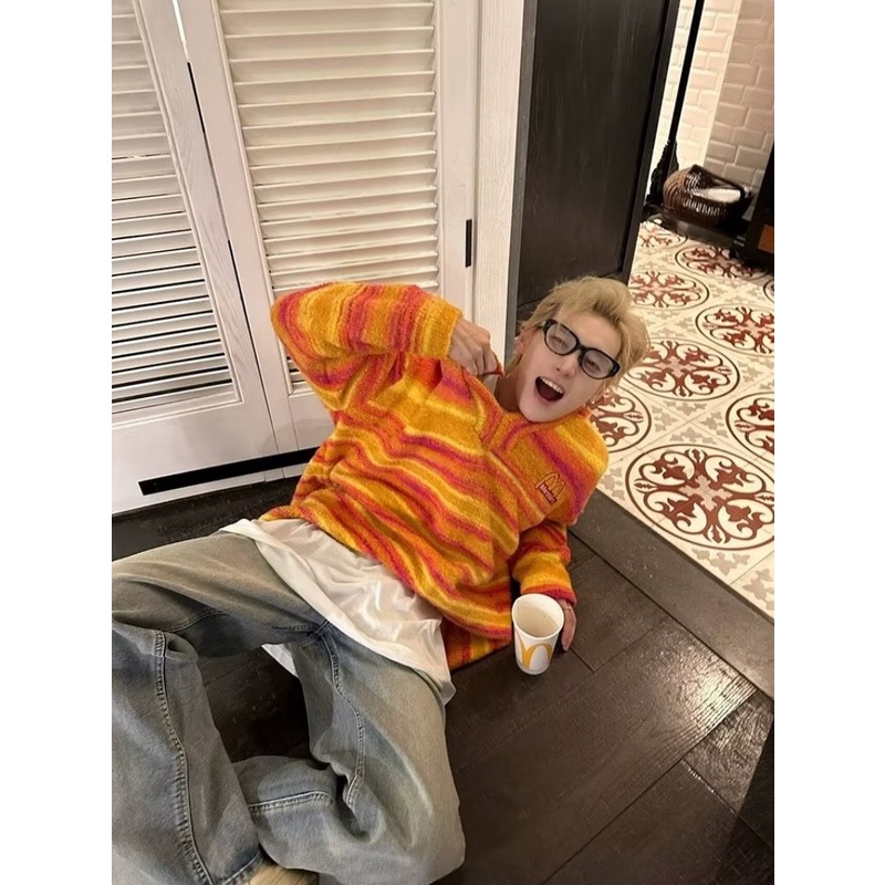 Áo Khoác cardigan Có Mũ Trùm Dáng Rộng Thêu Họa Tiết Xinh Xắn Dành Cho Các Cặp Đôi