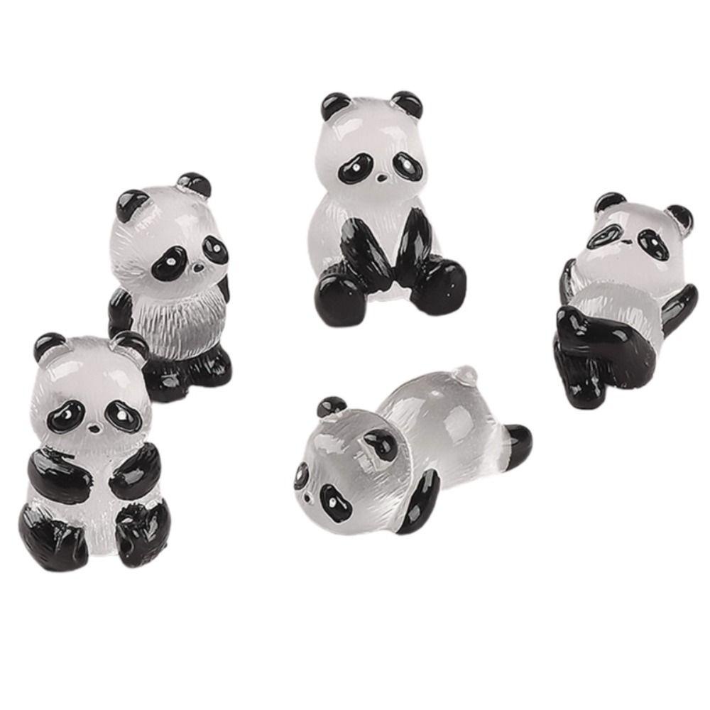 Mmluck panda Phát Sáng Trang Trí Tiểu Cảnh / Nội Thất Xe Hơi mini Hình Gấu Trúc Đáng Yêu diy