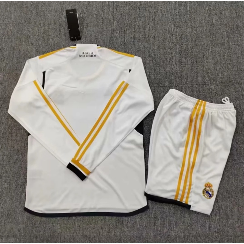 Áo Thun Thể Thao real madrid Tay Dài 2324 Chất Lượng Cao Cho Trẻ Em