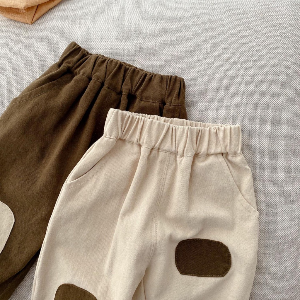 Quần Dài Dáng Rộng Bằng cotton Phong Cách Hàn Quốc Thời Trang Cho Bé Trai